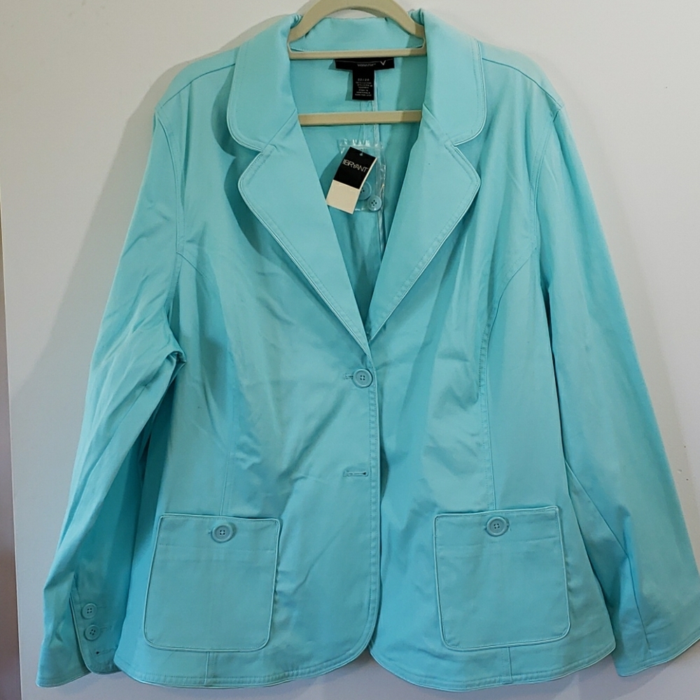 Plus size aqua jacket
